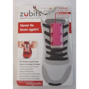 Zubits #2 Adult / Youth Strength Magnetic Shoe Closure, Pink - NEW